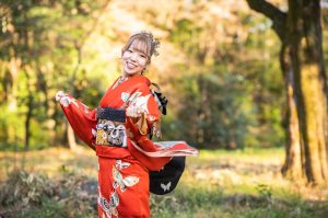 振袖前撮り・ロケーション撮影・武田神社・紅葉