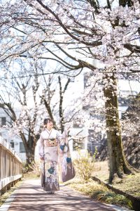 振袖前撮り・ロケーション撮影・舞鶴城公園