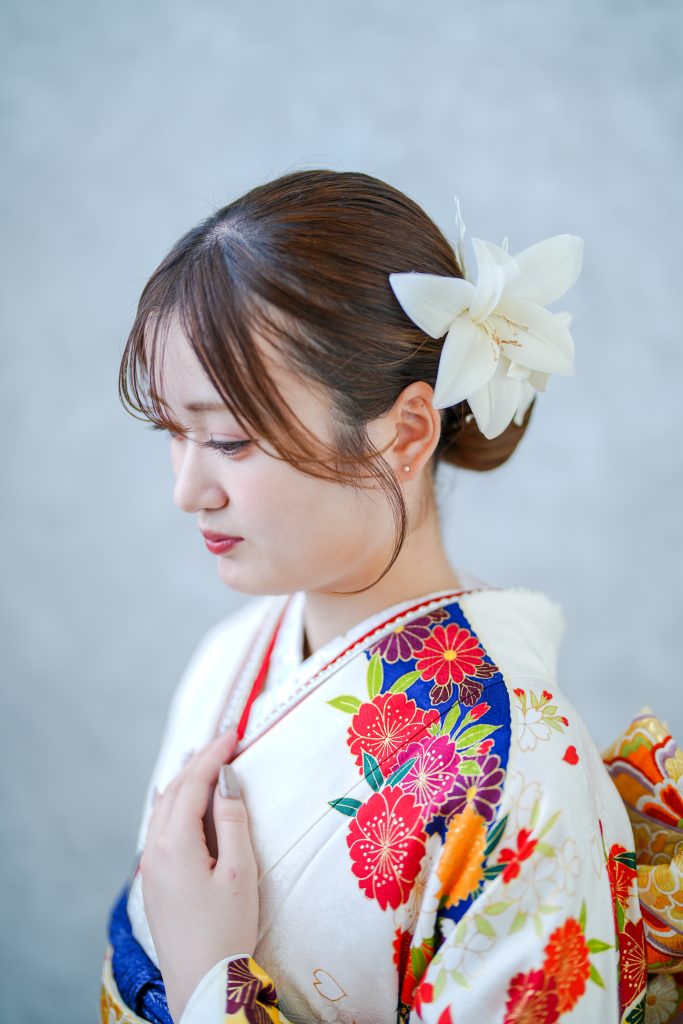 成人式前撮りスタジオ撮影成人式ヘア